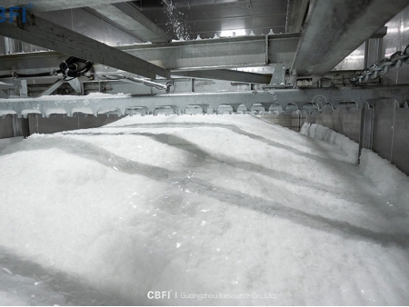 สายการผลิตเครื่องทำน้ำแข็งเกล็ด 120 ตันที่มณฑลซานตง
