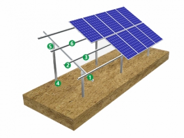 PGT8 ระบบจัดวาง พีวี โซลาร์ติดตั้งบนพื้นดิน