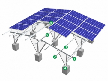 SPGT4ระบบจัดวางติดตั้งภาคพื้นดินแผงโซลาร์