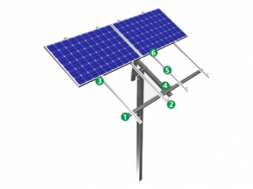 ระบบจัดวางโซลาร์ติดตั้งบนพื้นดินแบบเสาเดียว