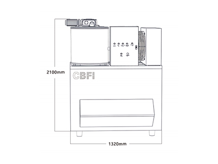 เครื่องทำน้ำแข็งเกล็ดระดับอุตสาหกรรม  เครื่องทำน้ำแข็งเกล็ด, ชุดBF