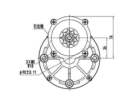มอเตอร์ไดร์ฟ 450W (3500±6% RPM) สำหรับมอเตอร์ DC มีแปรงถ่านซีรี่ส์ ZD109AZ3