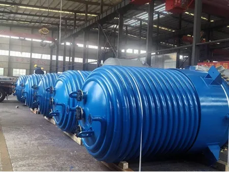 เครื่องปฏิกรณ์เคลือบแก้วครึ่งท่อพร้อมปลอกหุ้ม