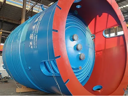 เครื่องปฏิกรณ์เคลือบแก้วครึ่งท่อพร้อมปลอกหุ้ม