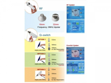 ระบบเลเซอร์ YAG : E-Light/RF/SHR/Nd 4ใน1 แบบพกพา, เอฟจี 580-บี