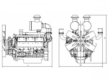 เครื่องยนต์ดีเซลซีรีส์ SC25G / SC27G สำหรับเครื่องกำเนิดไฟฟ้า