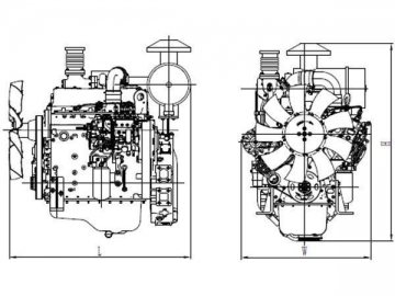 เครื่องยนต์ดีเซล สำหรับเครื่องกำเนิดไฟฟ้า ซีรีส์ H