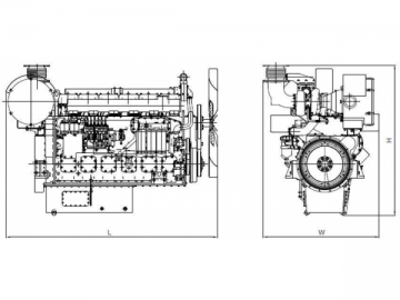 เครื่องยนต์ดี สำหรับเครื่องกำเนิดไฟฟ้า เซลซีรีส์ W